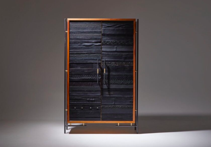 Releathered Armoire by LyZadie Design Studio